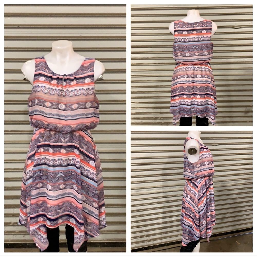 🛍️Love Ryan sleeveless dress colorful geometric